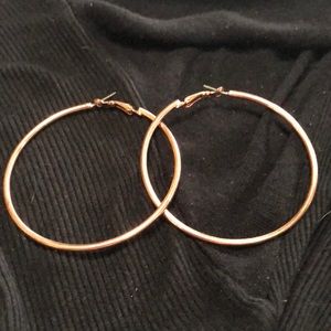 Bronze hoop earrings